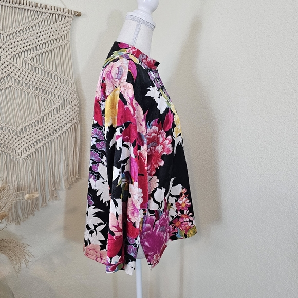 NATORI IMPERIAL GARDEN MANDARIN PJ Blouse! Size Medium. - Picture 3 of 10